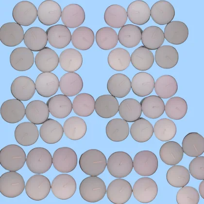 100% paraffin wax white compressed tealight candles