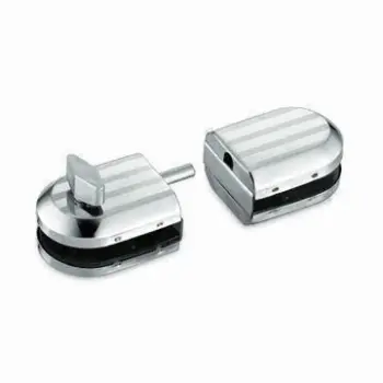 Stainless Steel Glass Door Lock, OEM Orders are Accepted, Made of Zinc-alloy