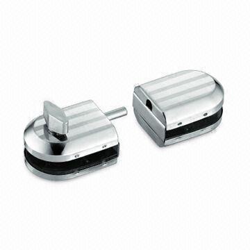 Stainless Steel Glass Door Lock, OEM Orders are Accepted, Made of Zinc-alloy