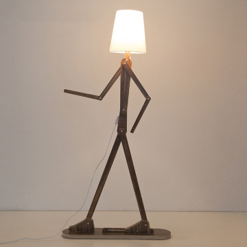 LEDER Wooden Corner Floor Lamp