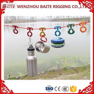 Multifunctional Aluminum Guyline Tensioner / Outdoor Hiking Hooks for Hanging