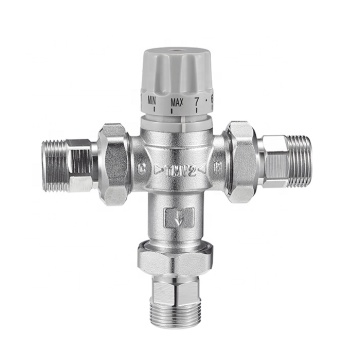 3/4\" 3 Way Brass Thermostatic Shower Mixer Valve for Solar Electric Hot Water - BJ45001