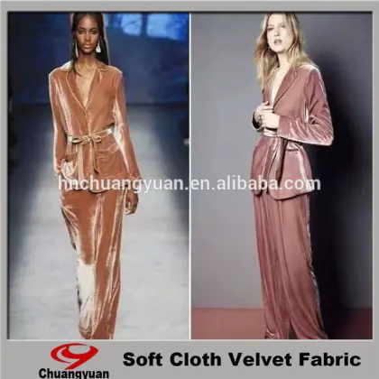 dress clothing fabric ks polyester spandex velvet shiny style clothing