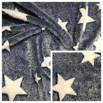 100% Polyester Flannel with Starlike Printed Fabric
