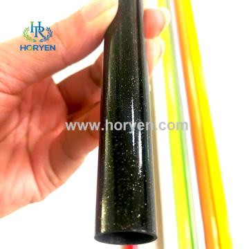 Revestimento de glitter colorido 100% tubo de tubo de fibra de carbono