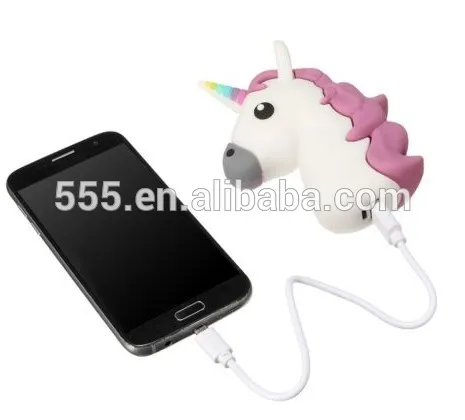 2600mAh Unicorn Shaped Backup Battery Charger Power Bank Charging