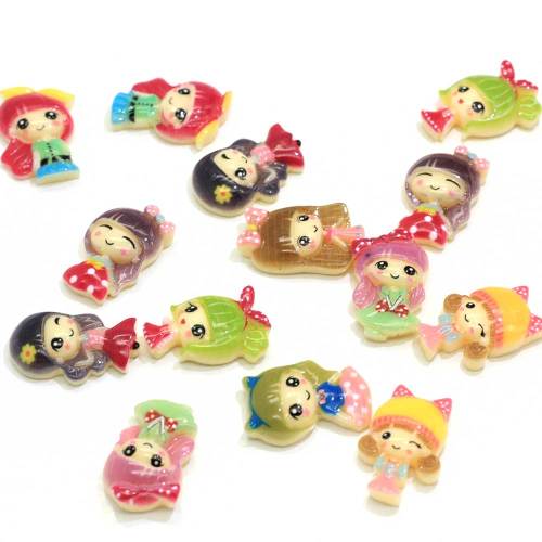 Hotsale Petite Fille Princesse Assorti Mignon Résine Cabochon Flatbacks Kawaii Cheveux Arcs Centre Artisanat Bricolage