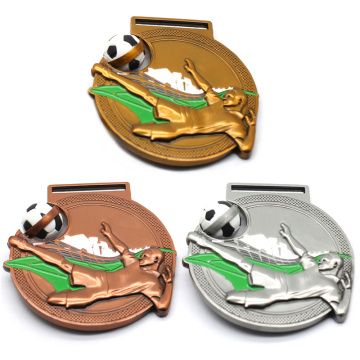 Medalhas personalizadas de corrida de futebol personalizadas