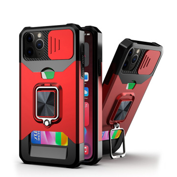 Magnetic Phone Holder for iPhone 13 Pro - Car Magnet Case & Finger Fold Desktop Stand