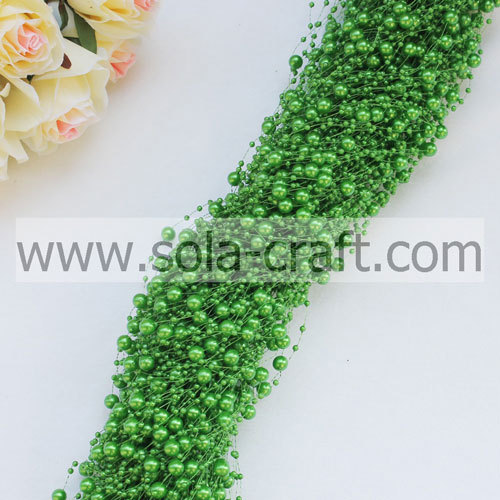 3+8MM Dark Green Imitation Pearl Beaded Garland For Decoration