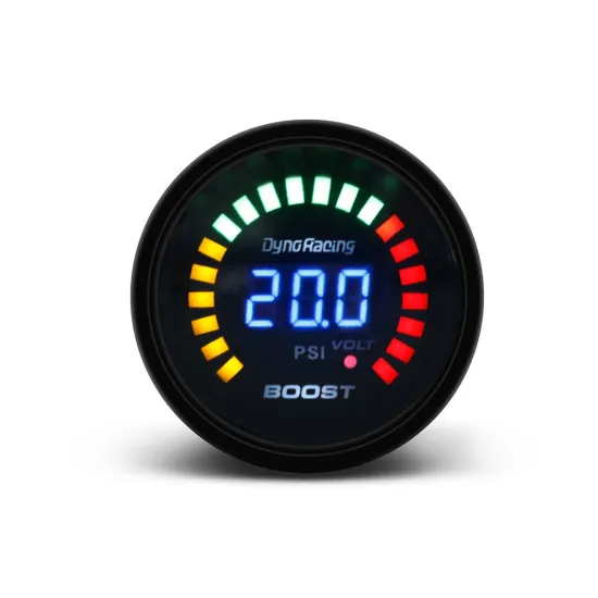 2" 52mm Blue Digital -15 to 45Psi Car Boost Gauge with Sensor - Racing Car Meter