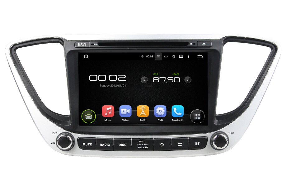 Android 7.1 Car DVD Player For Hyundai Verna