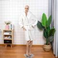 Solid Coral Fleece Bathrobe 100% polyester Spa Robe