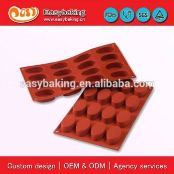 Factory direct sell 16 Cavities small ovals cake silicone bakeware