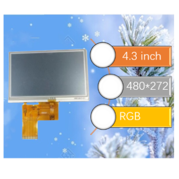 4.3 Inch TFT LCD 480x272 Resolution RGB Interface Display Screen