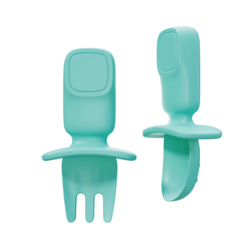 100% Food Grade Silicone Short Handle Baby Utensils