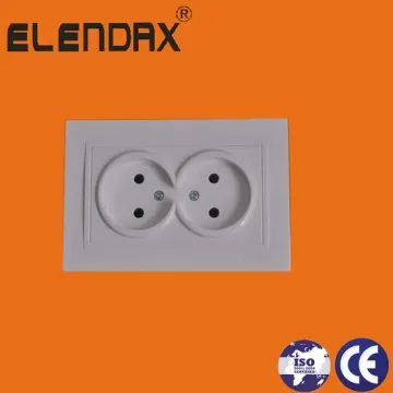 Elendax F1000 Series 2 Gang Wall Socket