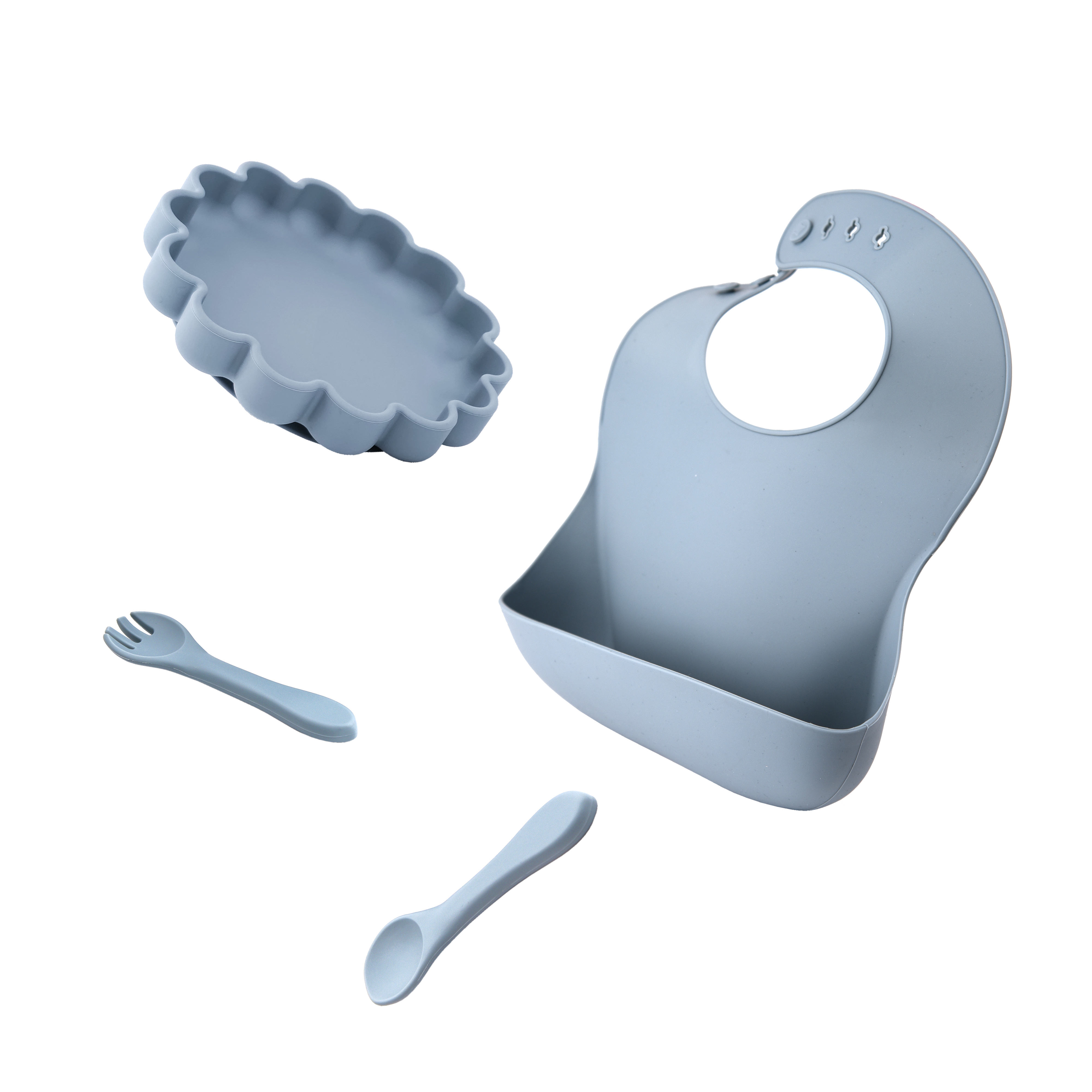 silicone bib and plate set MFZ-A007
