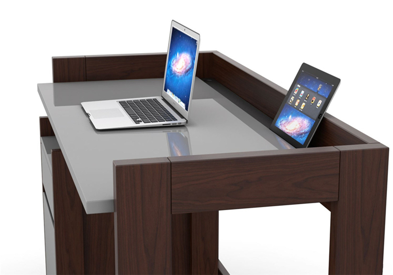 Modern Style Desk With Mobile Filing Cabinets