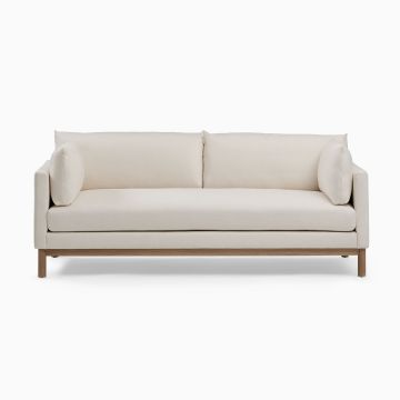 Modern Luxury Minimalist 3-Seat Hargrove Sofa Loveseat with Solid Wood Frame and Fabric for Home Living Room
