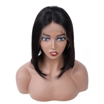 Factory Wholesale Hair Bob And Full Lace Frontal Front Curly Human Raw Brazilian Wig