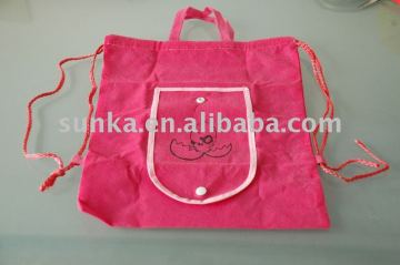 Recycling Drawstring Folding Tote Shopping Bags SJ-D-008