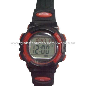 Watches with vibrating alarm, countdown timer and stopwatch functions
