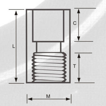 ASTM SCH80 CPVC Adaptor Wanita Warna Abu-abu Tua