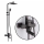 Ensemble de douche de salle de bains en acier inoxydable 304, ensemble de robinets de mélangeur à triple fonction Chrome avec robinet de douche réglable