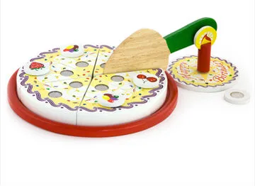 New Wooden Birthday Cake Pretend Play Kitchen Food-kids play food