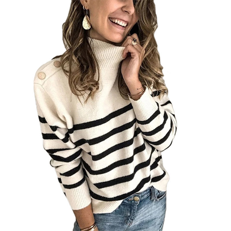 Long Sleeve Round Neck Pullover Sweater Tops