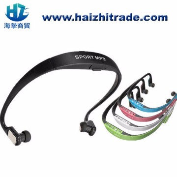 sport mp3 handsfree wireless headset headphone mp3 music player support TF FM Radio