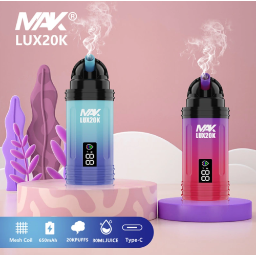 Mak Lux 20000パフは、膨らみやすい蒸気ポッド