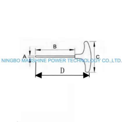 T Shape Flat Head Hexagon wrench Allen Key