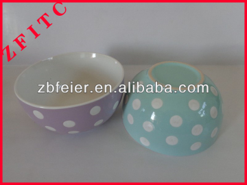 SPOT BOWL,glazed bowl,colour glazed ceramic bowl, glazed ceramic bowl