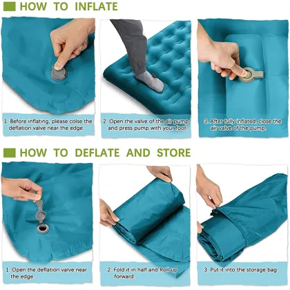 Ultralight Waterproof 40D Nylon Foam Sleeping Pad for Camping Family