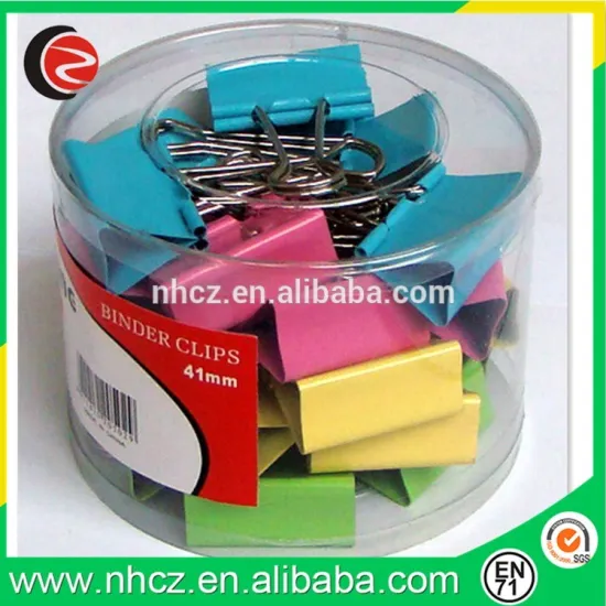 Colorful 41MM Binder Clip Tub Set