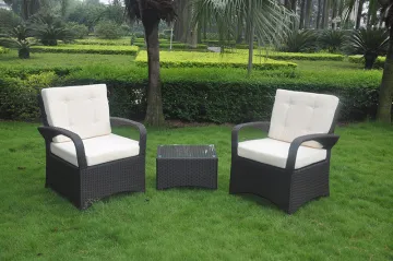 Outdoor Wicker Patio Cube 3 Piece Garden Set