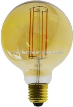 Vintage Amber Glass LED Filament Bulb,4W 6W 8w Antique Style G95 Filament LED Bulb