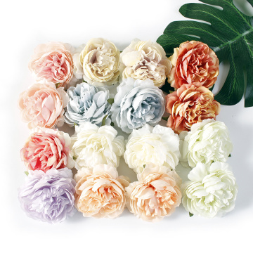 10pc 8cm peony Artificial Flower Silk Fake Flower For Wedding Home Decorative Flowers DIY Wreath Gift Box Fake Flower Decoration