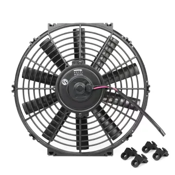 12V/24V Universal 10-Inch Auto Air Conditioner Condenser Fan for Radiator - 80W Electric Cooling Fan