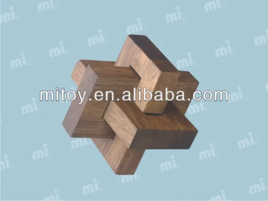 Christmas gift lishui intelligent brain teaser 3d wooden puzzle cube
