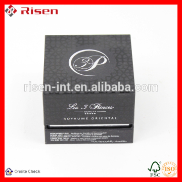 silver foiled style cosmetic jar package boxes
