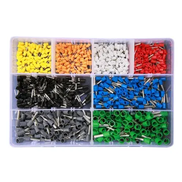 800PCS Terminals Kits Assorted VE Tubular Terminals Insulated Crimp Cable Connector Terminals Electrical Crimp Terminator