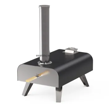 12" Pellet Pizza Oven Grill Outdoor Cooking with Durable Pizza Stone