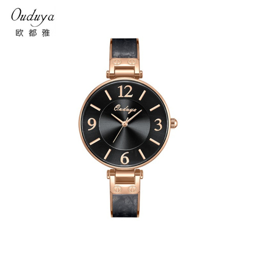 OUDUYA Fashion British Retro Student Reloj de cuarzo para mujer