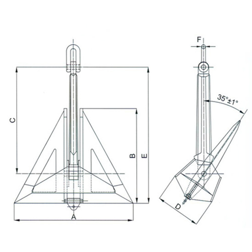 316 Edelstahlanker hoher Qualität