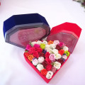 Emballage cadeau fleur Boîte à coeur de couvercle transparent spécial