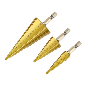 Bits de perforación de pagoda más vendido 3 piezas/set 4-32 mm 4-20 mm 4-12 mm para metal