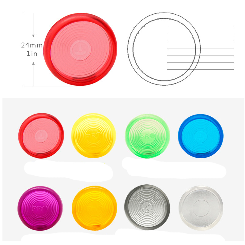 30PCS Color Mushroom Hole Plastic Binding Ring 24MM Notebook Plastic Loose-leaf Disc Binding Buckle 360 Degree Foldable Binding